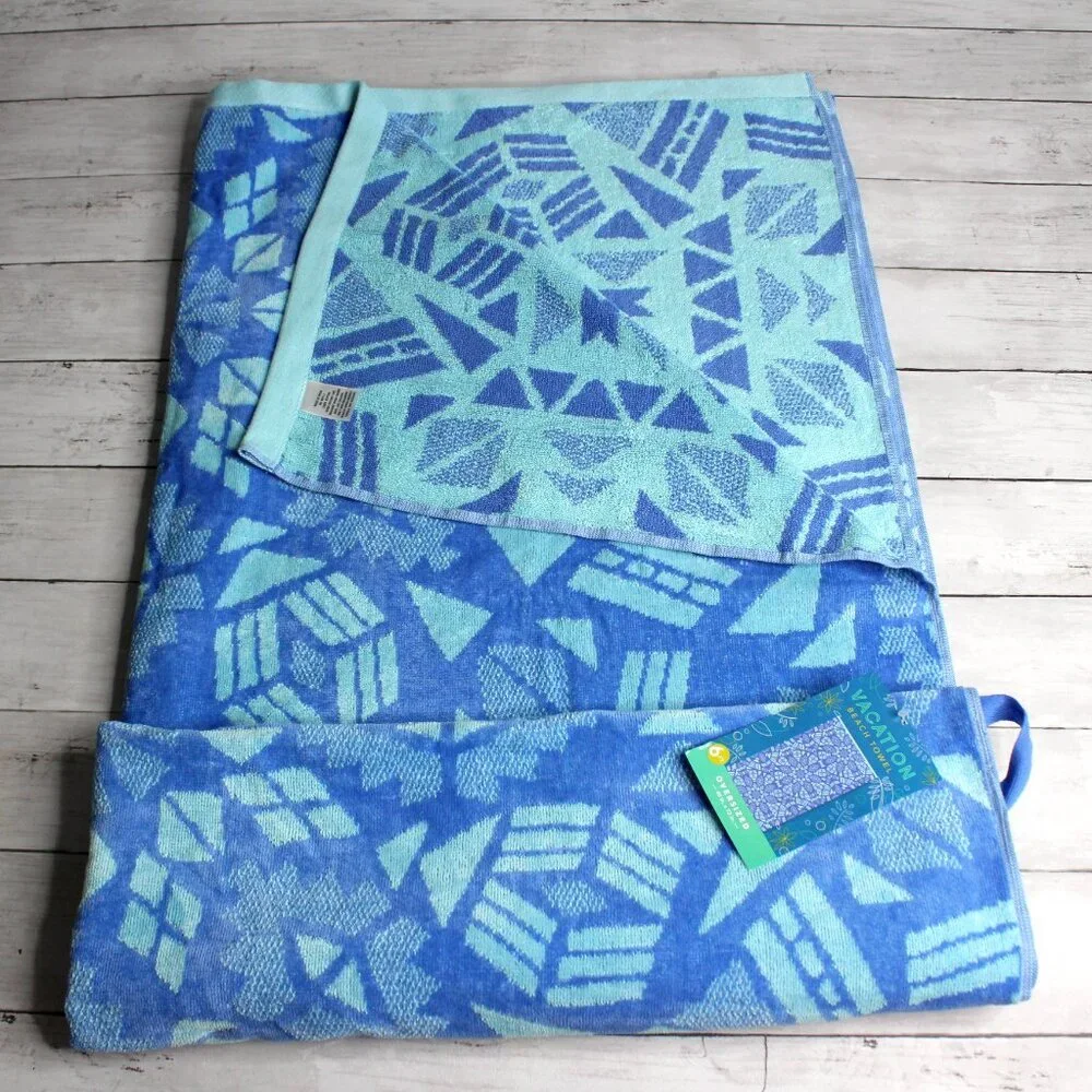 Plush Oversized Beach Towel 100% Cotton 40 x 72 Oeko-Tex